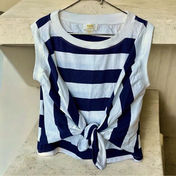 NWOT Anthropologie Maeve Tie-Front Wrap Tee - Picture 5 of 6